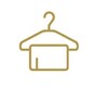 Wardrobe with a hanger
